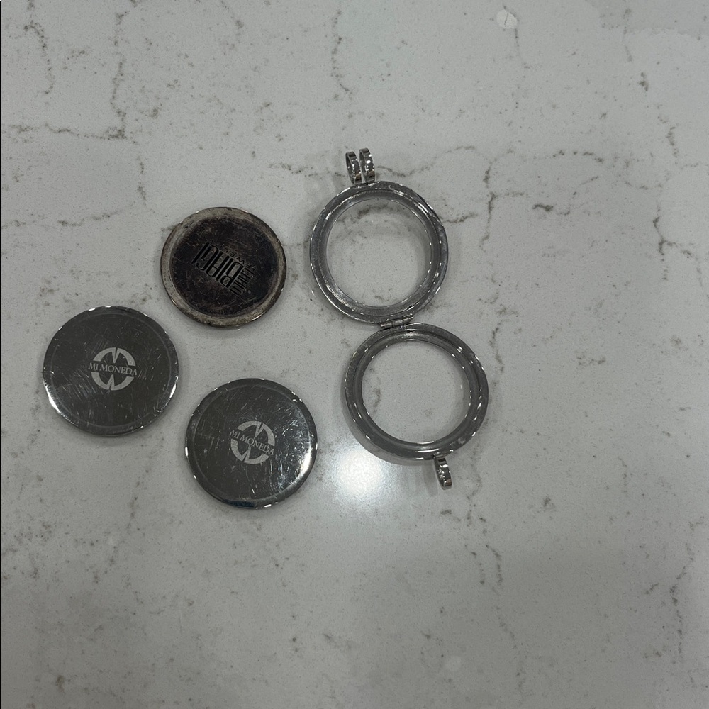 Silver Necklace With Interchangeable Pendants - image 4